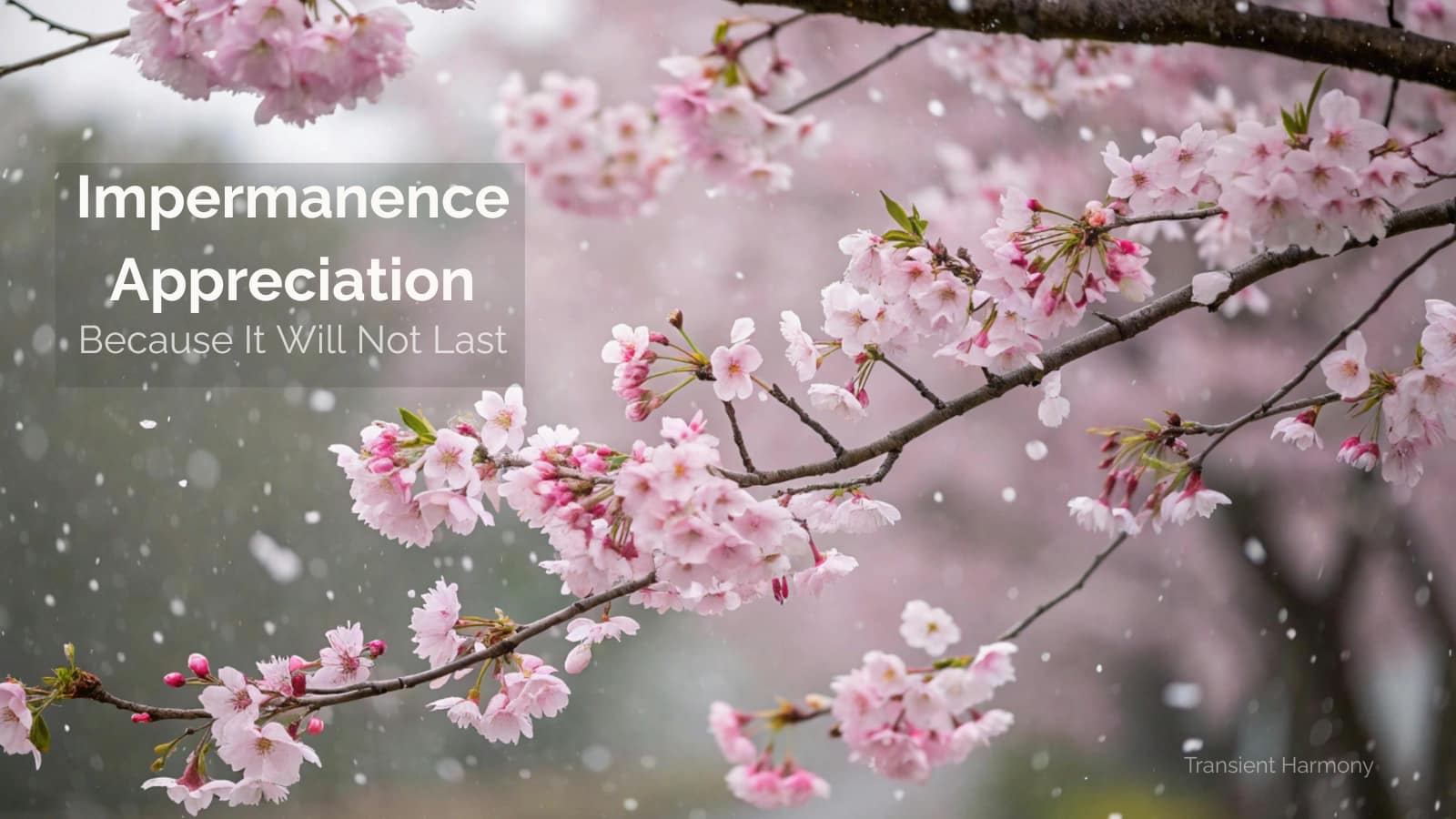 Impermanence Appreciation: Because It Will Not Last